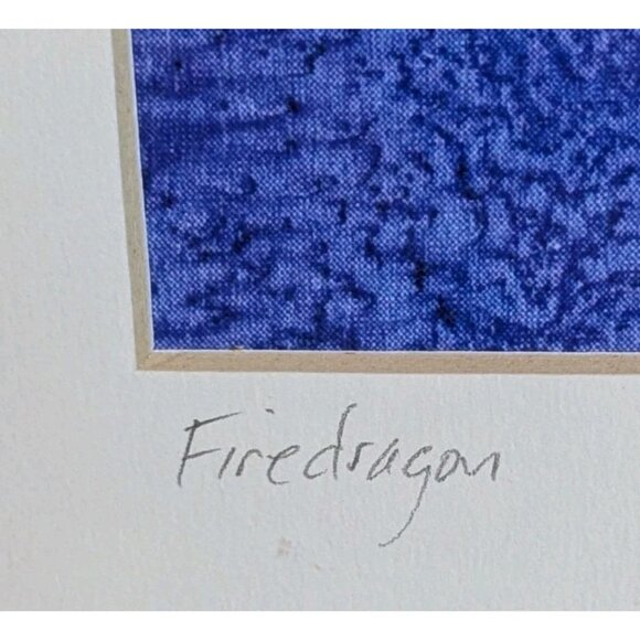 Signed Tropical Fish Art Print Jane Murray Lewis Framed Firedragon Rainbow 11x14 - Picture 5 of 16